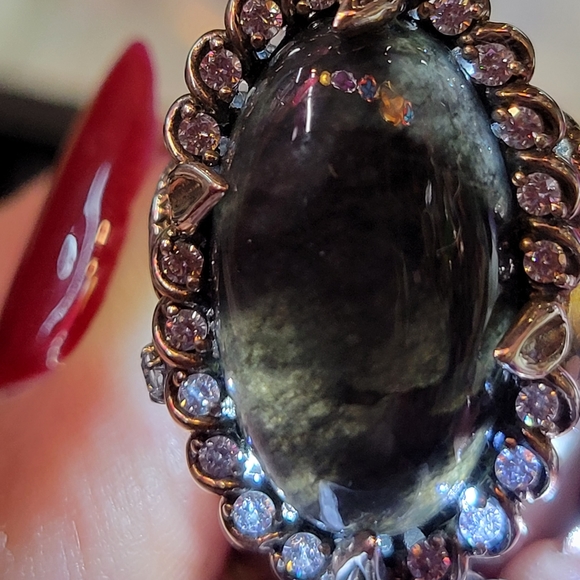 COPY - Black Jade Horse Head .925 Ring Size 7 - Picture 5 of 8